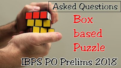 IBPS PO Prelims 2018 – Memory Based Box Puzzle with Solution