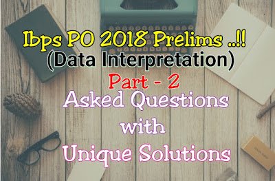 IBPS PO prelims 2018 – Memory Based D.I.-2 Questions with Unique Solutions