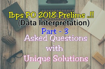 IBPS PO Prelims 2018 : Memory Based DI-3 Questions with Unique solutions